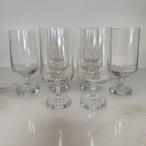 Set (8) Rosenthal Crystal Germany MCM Heavy Bottom Cocktail Water Glasses Clear